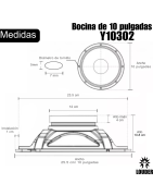 Y10302 Bocina 10" Ideal Para Bafles Profesional 200w RMS Por Pieza