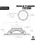 Y121204 Bocina 12 Pulgadas Alta Potencia Para Bafles 600W RMS