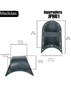 JPH01 Agarraderas Plasticas Para Bafle De 25x15 De Dos Piezas