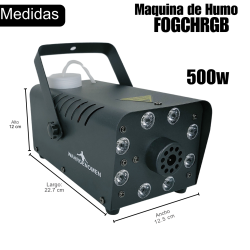 Maquina De Humo Inalámbrica Leds Rgb Elegible Alto Flujo