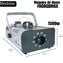 Maquina De Humo 1500w Inalámbrica Leds Rgb Con 1l De Li...