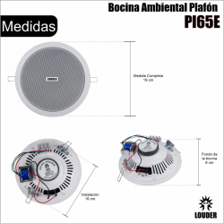 Bocina Empotrar Para Plafón Sonido Ambiental 6.5 Pulgadas