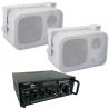 Amplificador + 2 Bocinas Ambientales Exterior Bluetooth...
