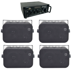 Sonido Ambiental 4 Bafles Ambientales Bocinas Amplifica...