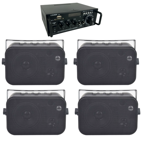 Amplificador Sonido Ambiental 4 Bafles Ambientales Boci...