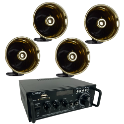 Kit Perifoneo Voceo Amplificador Publidifusion 4 Trompe...