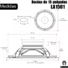 Bocina Wah 15 Pulgadas Profesional Alta Potencia Para B...