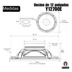 2 Bocinas 12 Pulgadas Alta Potencia Bafles Profesionale...