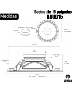 Bocina 15 Pulgadas Para Bafle  Medios Super Alta Potenc...