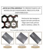 Rejilla bafle lamina perforada acero pintada 120x58cm C...