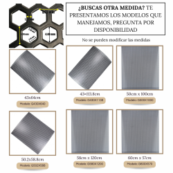 Rejilla bafle lamina perforada acero pintada 43x64cm Ca...