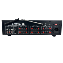 MIX6Z8 Amplificador Ambiental 6 Zonas Estéreo – 100W RMS Total  Optimiza tu sistema de audio en restaurantes, cafés, tiendas y o