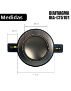 Diafragma Repuesto Para Driver 51mm Con Base