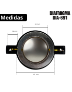 Diafragma De Repuesto Para Tweeter Driver 44mm Con Base...