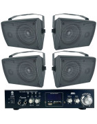Kit Amplificador Con Bocinas Para Audio Ambiental