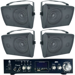 Kit Amplificador Con Bocinas Para Audio Ambiental