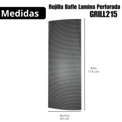 Rejilla Bafle Lamina Perforada Acero Pintada 43x113cm