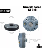Tweeter Driver 51mm Agudos Titanio Alta Potencia Roscab...