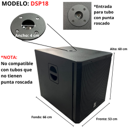 Bafle Subwoofer Amplificado Activo Bocina Grave 18 Pulgadas