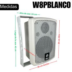 Bafle Bocina Pasivo 8 Pulgadas Plastico Abs Profesional...