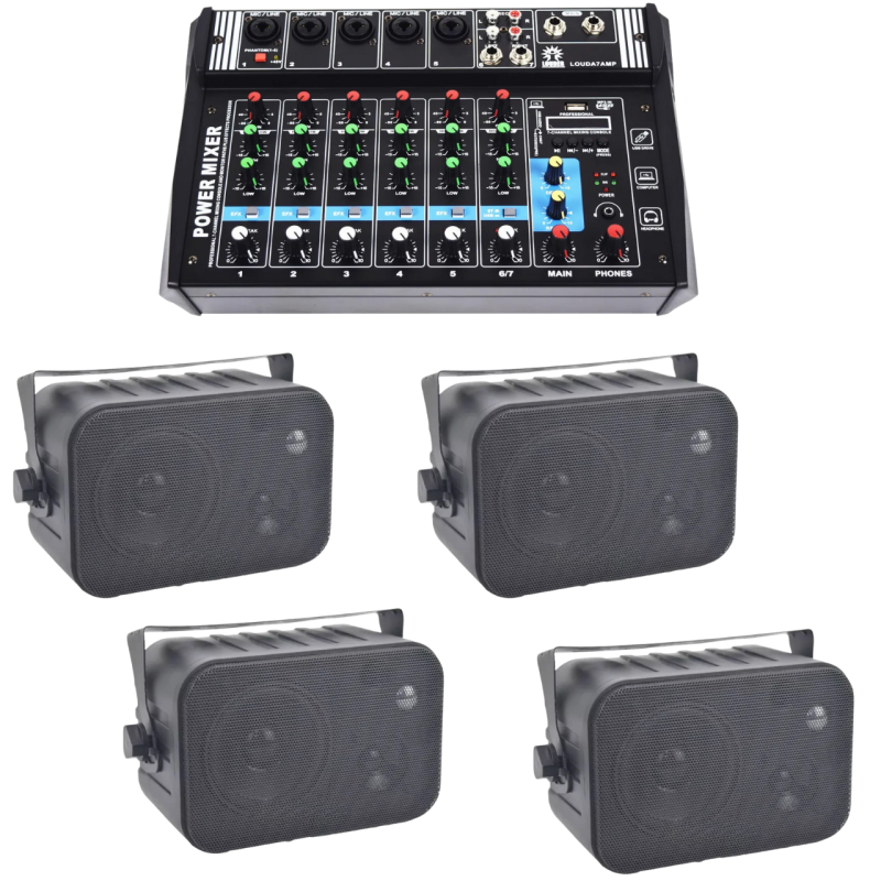 Sonido Ambiental Con Bafles Ambientales Amplificador Bocinas