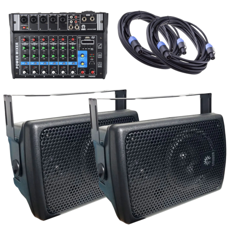 Sonido Ambiental Con Bafles Ambientales Amplificador Cables