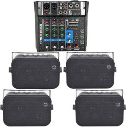 Amplificador Sonido Ambiental 4 Bafles Ambientales Boci...