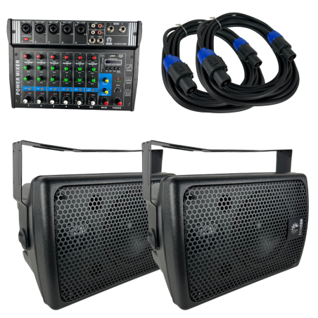 Sonido Ambiental Con Bafles Ambientales Amplificador Cables