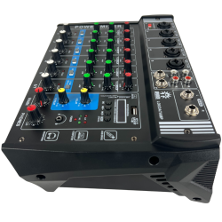 Mezcladora Amplificada 7 Canales Interfaz Grabar USB/BT
