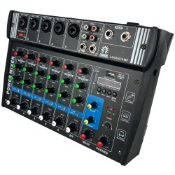 Mezcladora Amplificada 7 Canales Interfaz Grabar USB/BT