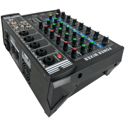 Mezcladora Amplificada 7 Canales Interfaz Grabar USB/BT