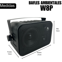 Par Bafles Ambientales Exterior Bocinas Sonido Ambienta...