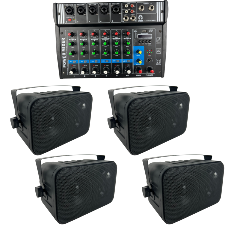 Sonido Ambiental Con Bafles Ambientales Amplificador Bocinas