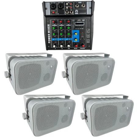 Amplificador Sonido Ambiental 4 Bafles Ambientales Boci...