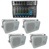 Kit Sonido Mezcladora Amplificada Bafles Ambientales Bocinas