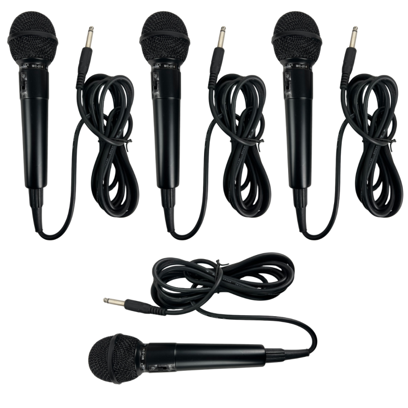 Kit Micrófonos Alámbricos Alta Calidad P/ Estudio Karaoke