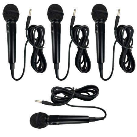 Kit Micrófonos Alámbricos Alta Calidad P/ Estudio Karaoke