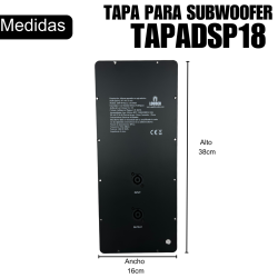 TAPADSP18 Tapa Metalica Para Armar Aubwoofer Con 2 Conectores Speakon