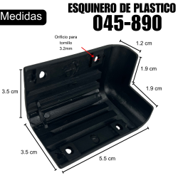 045-890 Esquineros De Plastico P/Bafle Maleta Chico Cuadrado Rayado