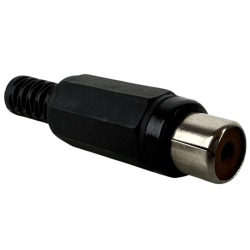 08-3010BK Conectores Jack Hembra RCA C/Cola De Plastico Para Extensión