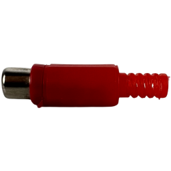 08-3010RD Conectores RCA Jack Hembra C/Cola Para Extension De Plastico