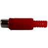 08-3010RD Conectores RCA Jack Hembra C/Cola Para Extension De Plastico