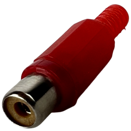 08-3010RD Conectores RCA Jack Hembra C/Cola Para Extension De Plastico