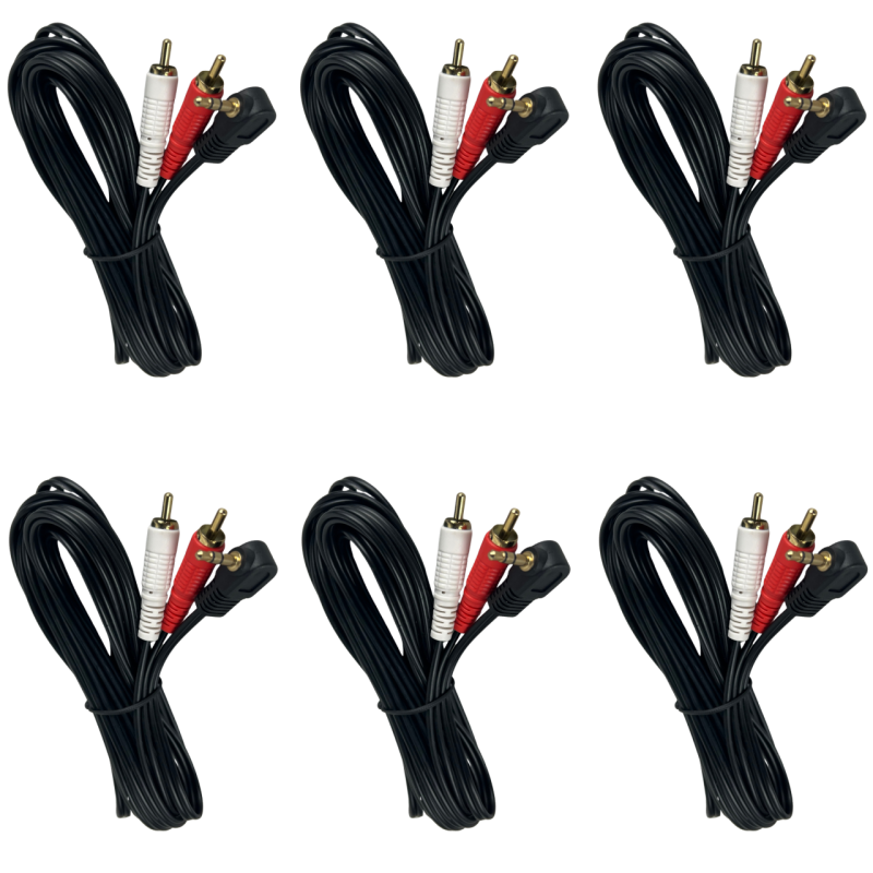 081-128 Cable 3.5MM Estereo 2 RCA Macho 4.5M P/Aplicaciones De Audio