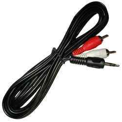 081-123 Cable Para Audio "Y" 2 Plugs RCA Macho a Plug 3.5mm De 1.8M