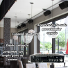 Amplificador 70v 120v p/transformador bluetooth USB