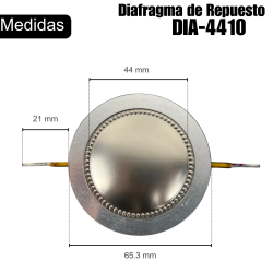 Diafragma De Repuesto Para Driver Agudo De 44mm 3pz