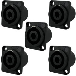 Conector Speakon Hembra Jack Tipo Neutrik 4pin Cuadrado 5pz