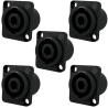 Conector Speakon Hembra Jack Tipo Neutrik 4pin Cuadrado 5pz