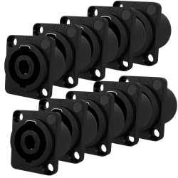 10pz Conector Speakon Hembra Jack Tipo Neutrik 4pin cua...